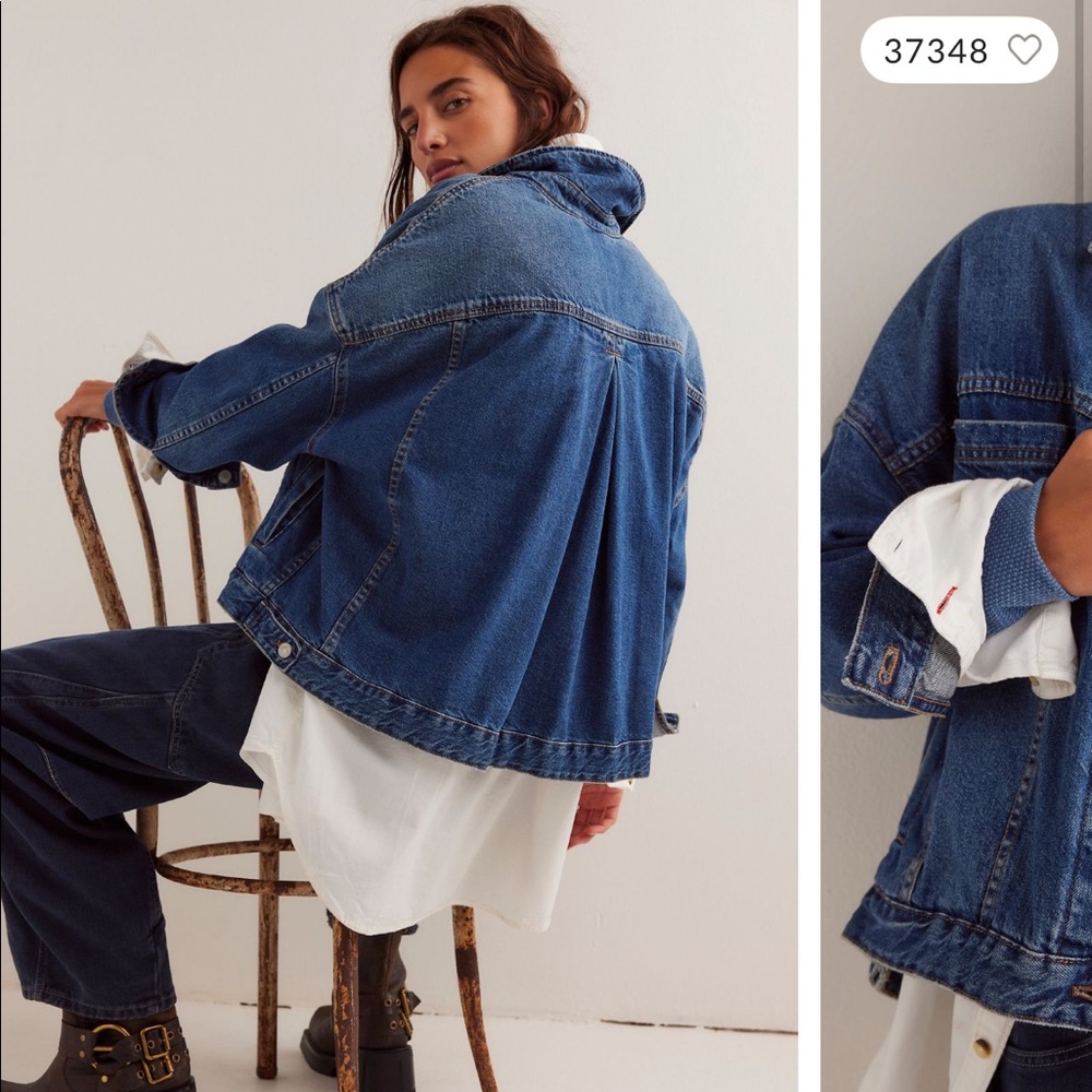 Free people opal swing denim jacket